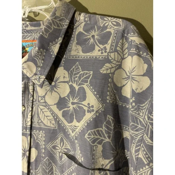 Joe Kealoha Reyn Spooner Mens Sz 2XL Hawaiian Button Down Shirt (2 Pc) AOP Tiki